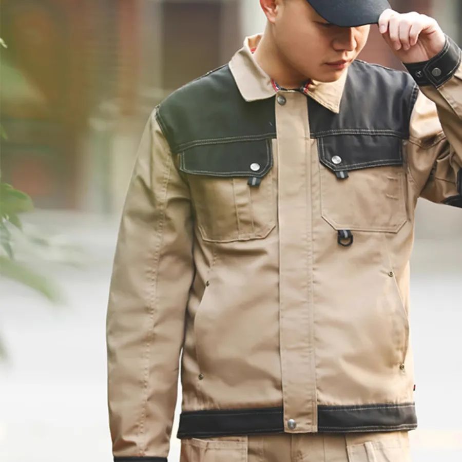 高档全棉劳保服套装,适用工厂车间工作服